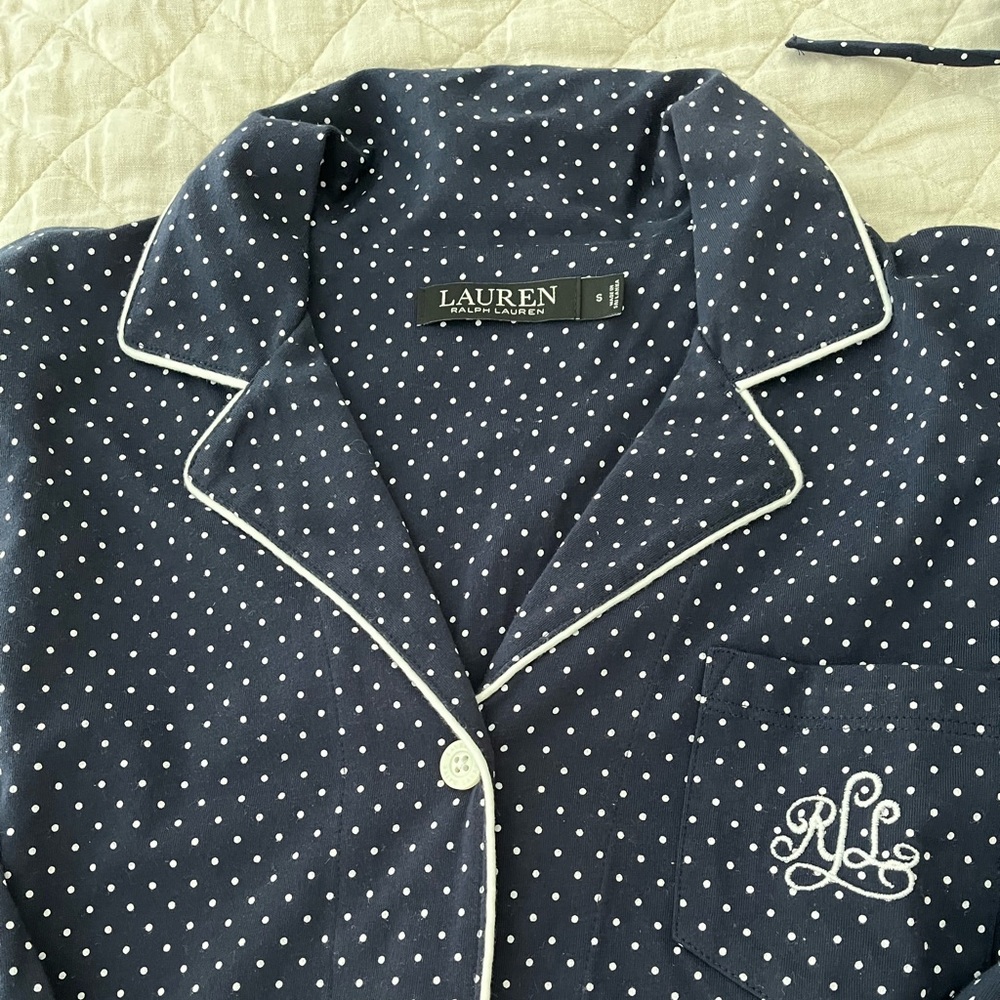 LAUREN signature polka dot pjs pajama set! 2 piece! new NWT makes a great gift!